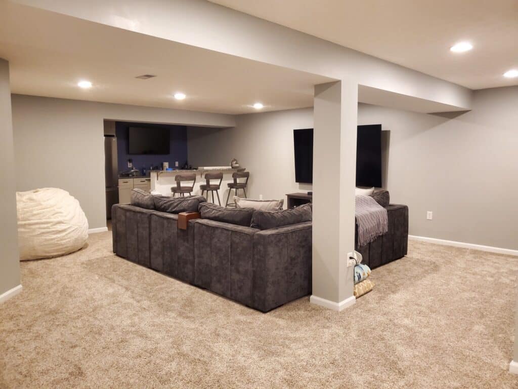 Choose Dickman Construction Company, LLC for a top-notch basement transformation in Carmel, IN.