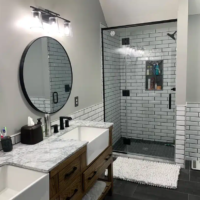 Exceptional bathroom remodeling by Dickman Construction Company, LLC in Carmel, IN.